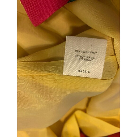 Talbots VtG Pink Pineapple Linen Blend Dress Embroidered Dress USA Summer 8 - Picture 11 of 14